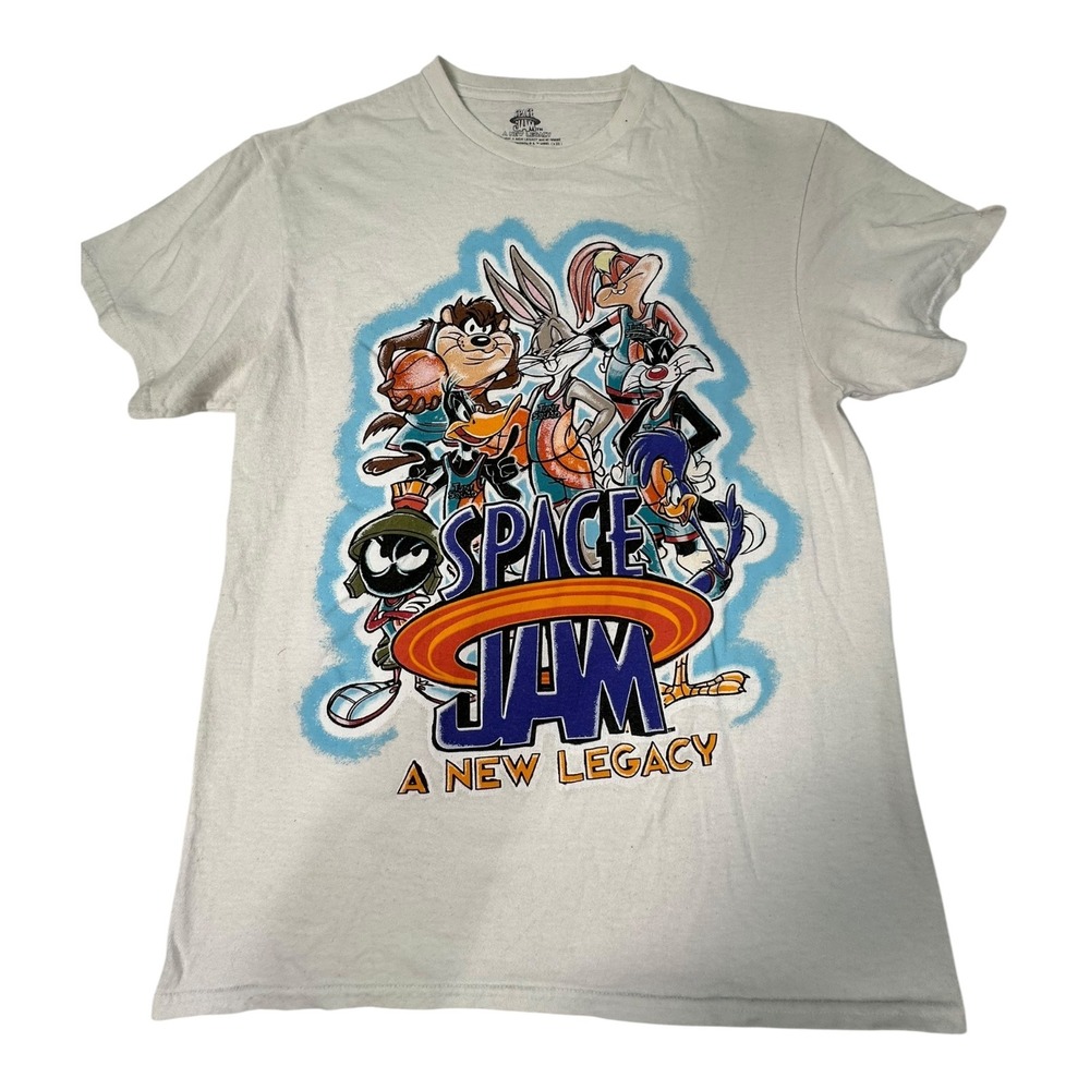 Space Jam A New Legacy T-Shirt Looney Tunes Characters Graphic‎ Tee Medium